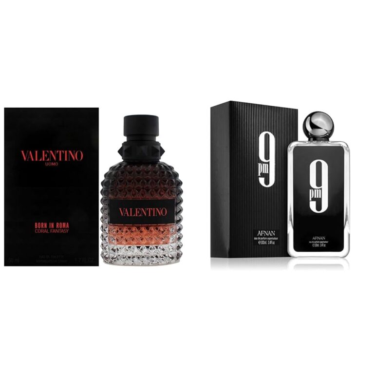 Valentino Uomo Born In Roma 1.7oz EDT and Afnan 9 PM 3.4oz EDP Men's Fragrance Bundle