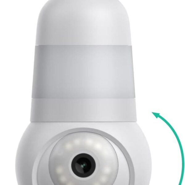 Luna Light Bulb Security Cameras Wireless Outdoor Indoor, 360 Pan Tilt, Color Night Vision, LED Bulb & Spotlight, 2.4GHz 5GHz Wi-Fi, Porch Light Cameras for Home Security (2026 Upgrade Version)
