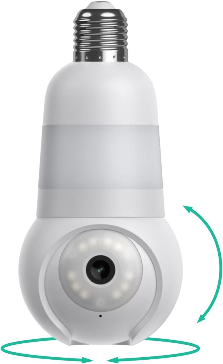 Luna Light Bulb Security Cameras Wireless Outdoor Indoor, 360 Pan Tilt, Color Night Vision, LED Bulb & Spotlight, 2.4GHz 5GHz Wi-Fi, Porch Light Cameras for Home Security (2026 Upgrade Version)