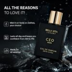 Bellavita Luxury CEO MAN Eau de Parfum | 100 ml (3.4 fl.oz.) | Perfume for Men | Mandarin, Lemon, Lavender, and Vetiver Notes | Long Lasting Men’s Fragrance | Gift for Father’s Day
