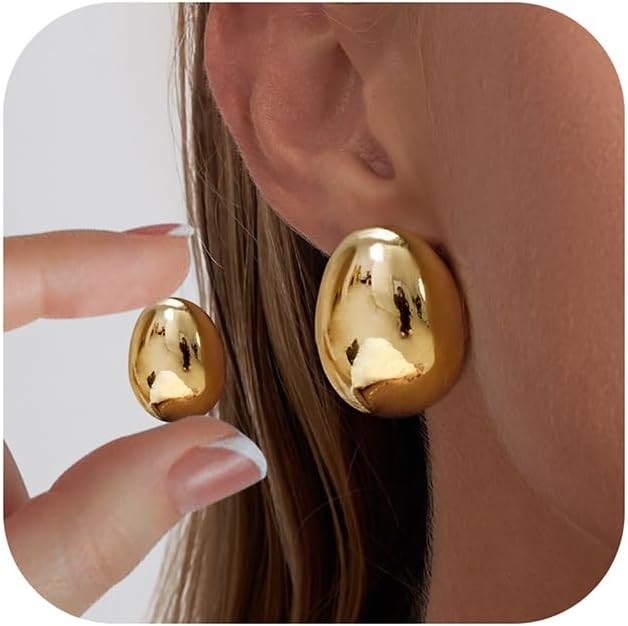 Risamil 2/3 Pairs Chunky Gold Earrings for Women Trendy, 14K Gold Plated Statement Earrings for Women Big Large Higgie Hoop Earrings Hypoallergenic Stud Earring Sets Gold Jewelry Set for Women Fashion Accessories Risamil 2/3 Pairs Chunky Gold Earrings for Women Trendy, 14K Gold Plated Statement Earrings for Women Big Large Higgie Hoop Earrings Hypoallergenic Stud Earring Sets Gold Jewelry Set for Women Fashion Accessories