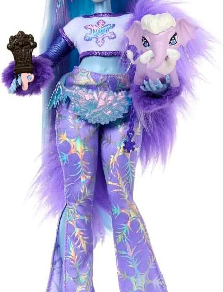 Monster High Doll, Abbey Bominable Yeti Fashion Doll with Pet Mammoth and Themed Accessories