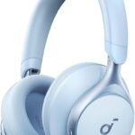 Soundcore by Anker, Space One, Active Noise Cancelling Headphones, 2X Stronger Voice Reduction, 40H ANC Playtime, App Control, LDAC Hi-Res Wireless, Comfortable Fit, Clear Calls, Bluetooth 5.3 (Blue)