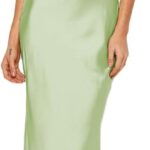 Realtix Elegant Satin Off The Shoulder Ruched Backless Maxi Dress for Women Strapless Tube Sleeveless Fitted Bridesmaid Dresses Sage