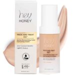 Hey Honey Trick and Treat CC Cream SPF 46 | Active Moisturizing Color Correcting Cream with Honey & Propolis | Best Cover For Skin Redness & Mature Skin | Cruelty-Free | 1 oz (Light-Medium)