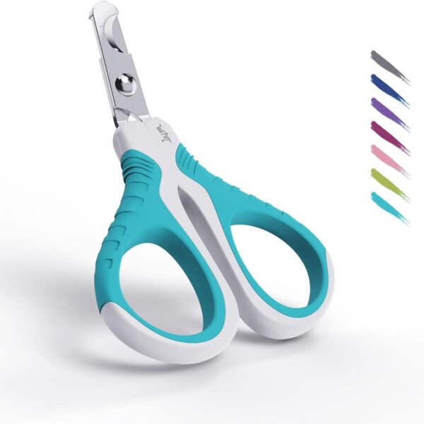 WePet Pet Nail Clippers U07.1, Professional Claw Trimmer, Bended Scissor Special for Cats, Kittens, Dogs, Puppies, Small Animals, White/Pine Green