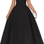 ZESICA Summer 2026 Cocktail Dresses for Women's Off Shoulder Short Sleeve Swing A Line Wedding Evening Party Midi Dress