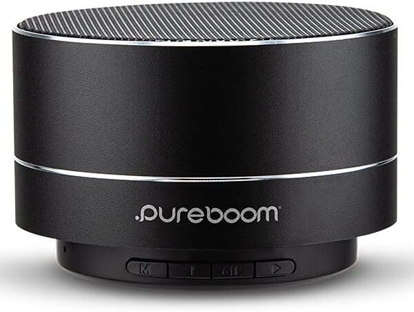 PureGear PureBoom Bluetooth Portable Speaker, Built-in Mic, HD Stereo Sound Wireless Mini Speaker for iPhone/iPad/Android Phones: Samsung Galaxy/Laptops/Tablets and More Bluetooth Devices