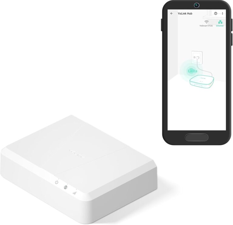 YoLink Hub 3 Smart Home Gateway: 4G LTE Cellular ($6.99 Monthly Fee), WiFi, Ethernet, Battery Backup Seamless Plug & Play Installation, Ideal for Remote & Urban Residences, 1/4 Mile Extended Range