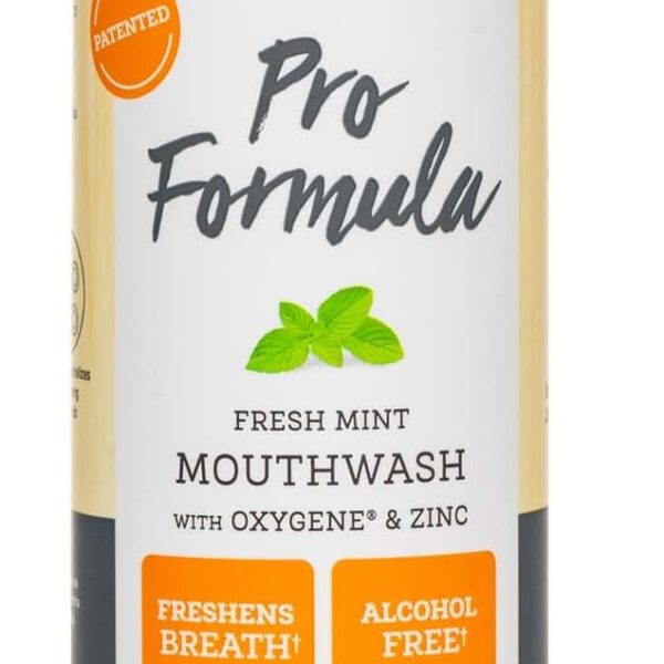 Oxyfresh Pro Formula Fresh Mint Mouthwash Patented Zinc Mouthrinse for Fresh Breath, Healthy Gums & Bad Breath Treatment for Adults - Dye, Fluoride & Alcohol Free (16 Fl Oz)