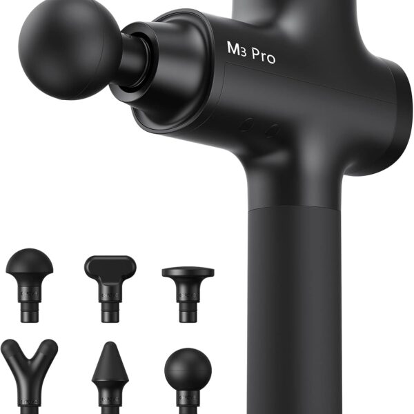 Opove M3 Pro 2 Massage Gun Deep Tissue Percussion Muscle Massager for Workout, Handheld Percussive Therapy Fascia Gun for Athletes Fast Recovery 4-8 Hours Long Battery Life, Powerful, Quiet, Black