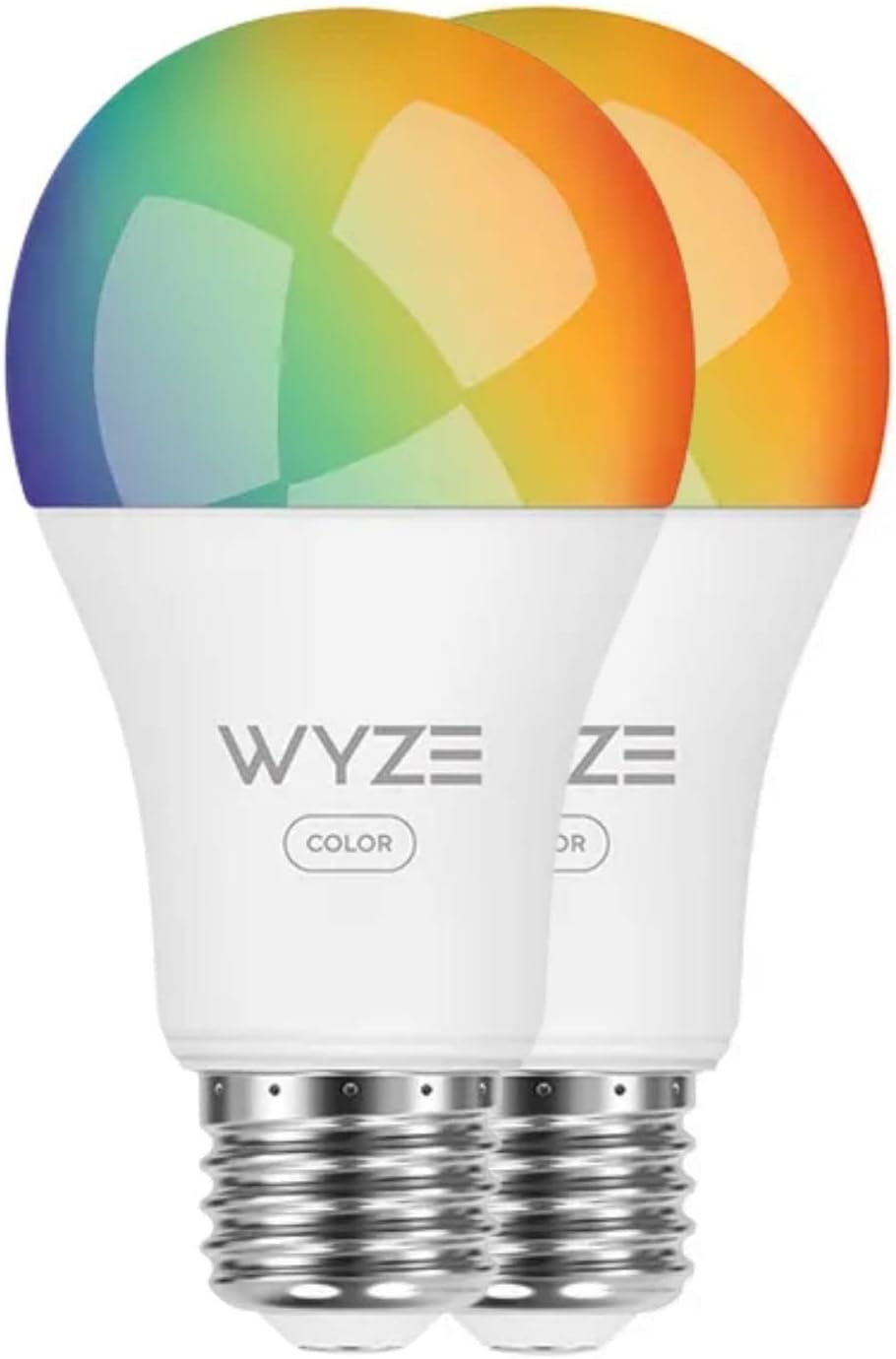 Wyze Bulb Color, 1100 Lumen WiFi RGB and Tunable White A19 Smart Bulb, Works with Alexa and Google Assistant, Two-Pack Wyze Bulb Color, 1100 Lumen WiFi RGB and Tunable White A19 Smart Bulb, Works with Alexa and Google Assistant, Two-Pack