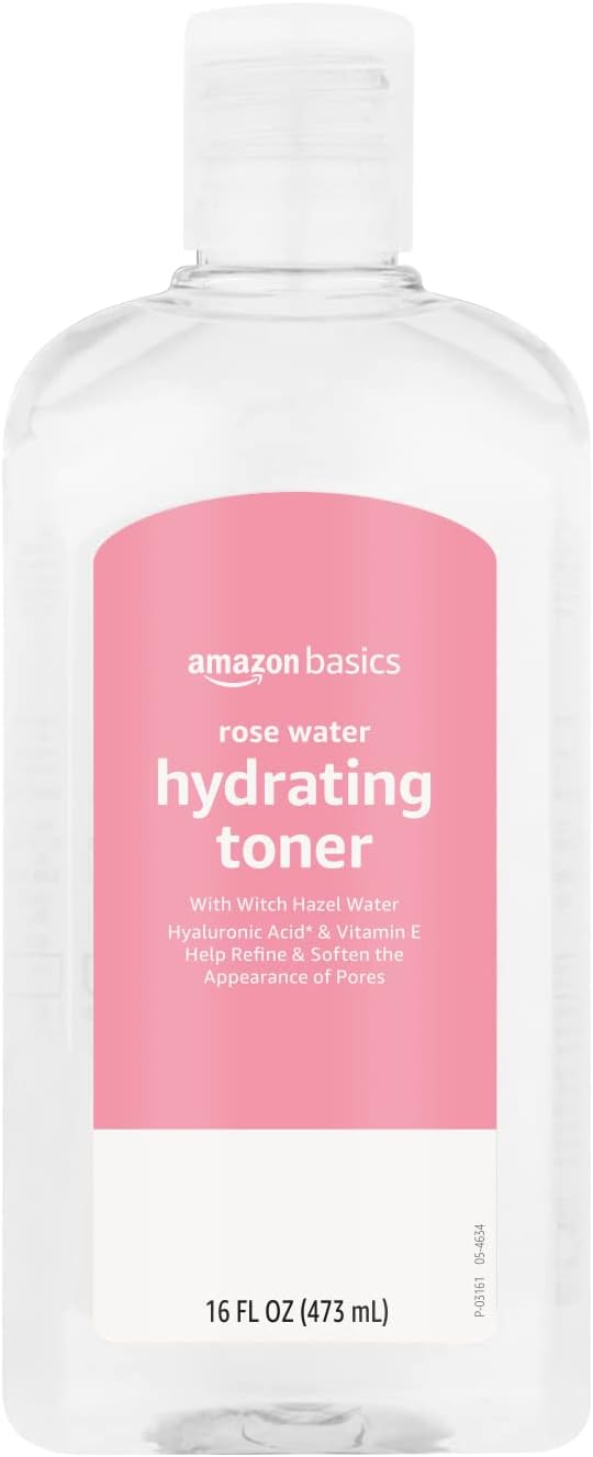 Amazon Basics Rose Water Hydrating Facial Toner, Alcohol Free, 16 fl oz Amazon Basics Rose Water Hydrating Facial Toner, Alcohol Free, 16 fl oz