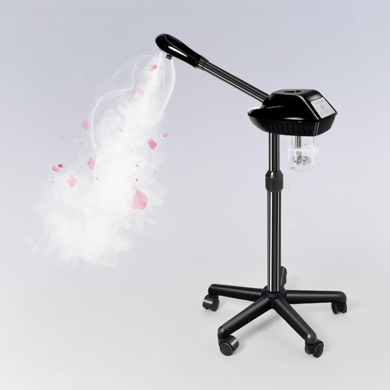 Retain time Facial Steamer, Face Steamer on on Wheels with More Steam, Adjustable Height for Face Steamer Suitable for Personal Home and Professional Personal Care PlacesMoisturizing and Hydrating.
