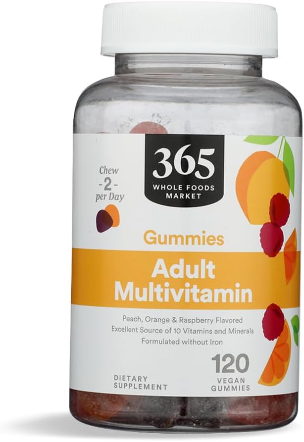 365 by Whole Foods Market Adult Multivitamin Gummy, 120 CT 365 by Whole Foods Market Adult Multivitamin Gummy, 120 CT