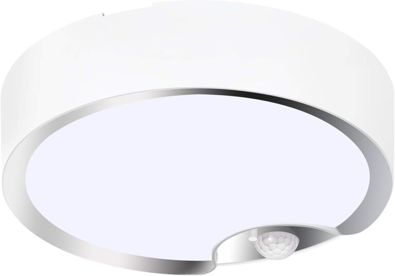TOOWELL Motion Sensor Ceiling Light, Battery Operated Closet Lights 400LM | Wireless Battery Powered, Cool White LED, Indoor Sensor Lighting for Shower Hallway Pantry Stair Bathroom Garage Shed Wall