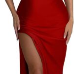 Memoriesea Women's Sexy High Split Sleeveless Backless Party Wedding Maxi Dress