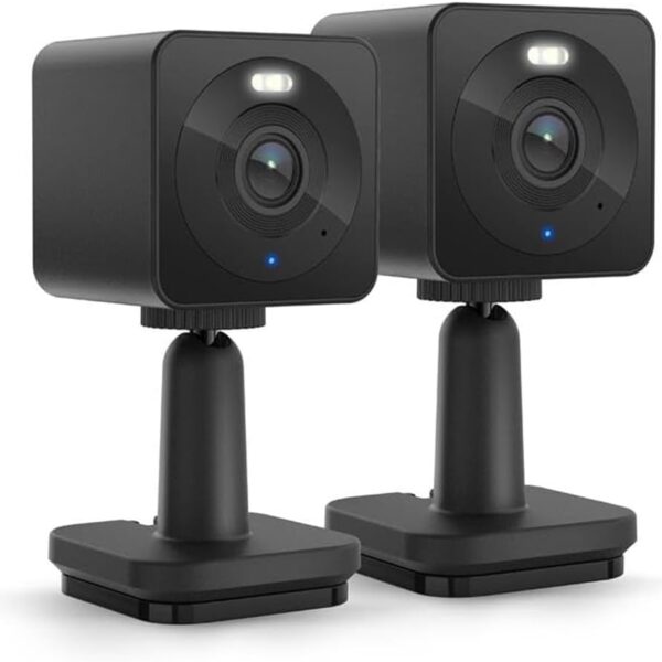WYZE Cam OG Indoor/Outdoor 1080p Wi-Fi Smart Home Security Camera with Color Night Vision, Motion Detection, 2-Way Audio, Compatible with Alexa & Google, Black (2-Pack), Free Expert Setup