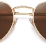 SOJOS Square Polarized Sunglasses Women Men Hexagonal Polygon SJ1072,Small | Light Metal Wire Frames and Temples,Adjustable Nose Pads.UV protection TAC Lenses,Ideal for Driving and All Sports