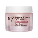 No7 Restore & Renew Multi Action Night Cream for Face & Neck - Nighttime Face Moisturizer with Collagen Peptides - Anti Aging Skin Care for Crepey Skin with Hyaluronic Acid & Ceramides (1.69 Oz)