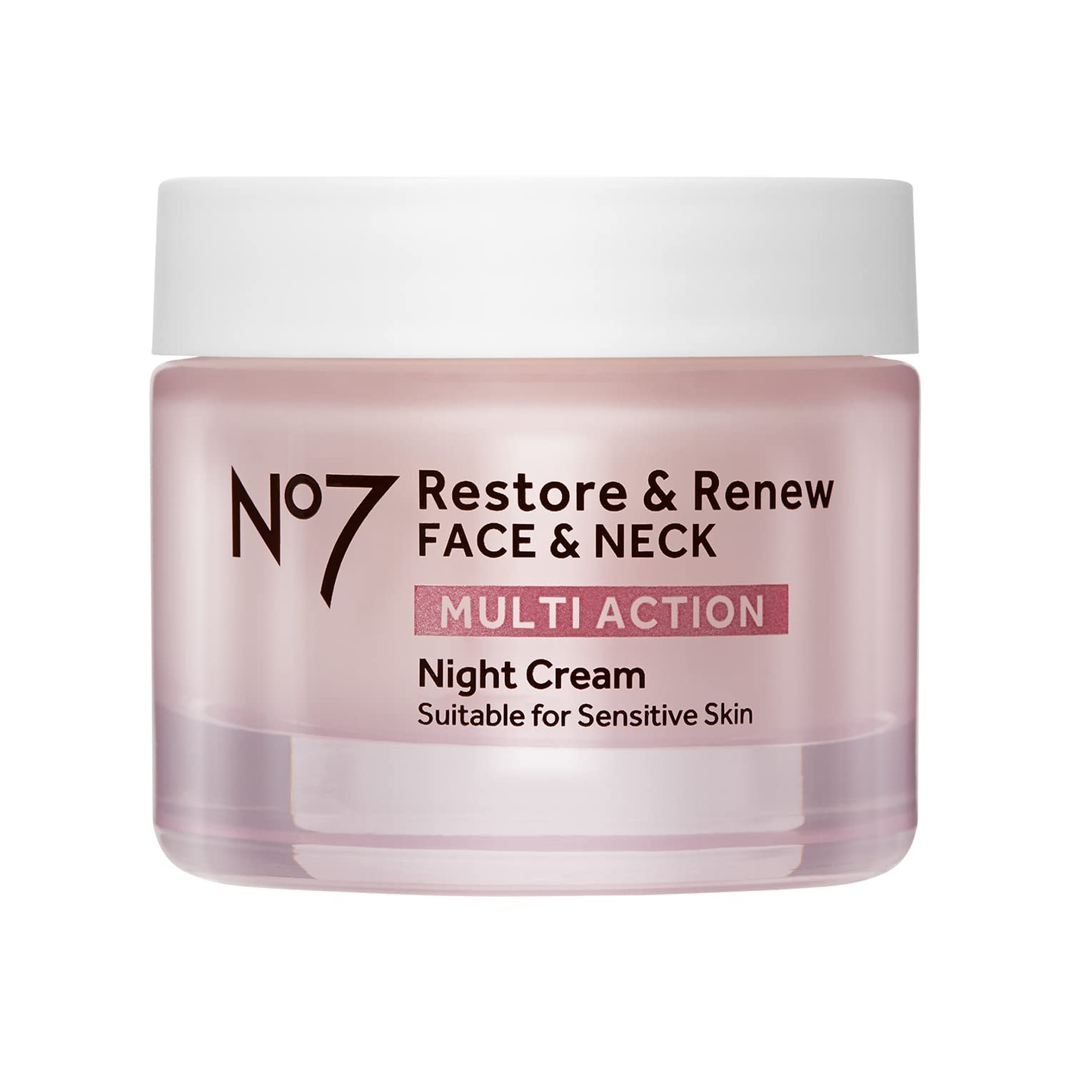 No7 Restore & Renew Multi Action Night Cream for Face & Neck - Nighttime Face Moisturizer with Collagen Peptides - Anti Aging Skin Care for Crepey Skin with Hyaluronic Acid & Ceramides (1.69 Oz) No7 Restore & Renew Multi Action Night Cream for Face & Neck - Nighttime Face Moisturizer with Collagen Peptides - Anti Aging Skin Care for Crepey Skin with Hyaluronic Acid & Ceramides (1.69 Oz)