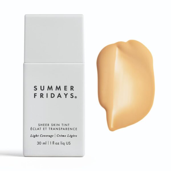 Summer Fridays Sheer Skin Tint with Hyaluronic Acid, Helps Diminish Uneven Complexion, Buildable Coverage, Shade 3, Golden Undertones (1 Fl Oz)