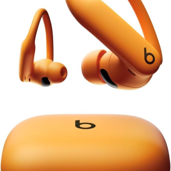 Beats Powerbeats Pro 2 - Wireless Noise Cancelling Workout Earbuds with Secure- Fit Earhooks, Up to 45-Hour Battery with Charging Case, Sweat & Water Resistant, Heart Rate Monitoring - Electric Orange