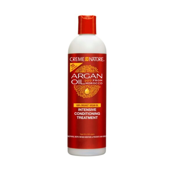Creme of Nature Intensive Conditioning Treatment, Strengthens & Deeply Infuses Moisture, Prevents Breakage, Infused with 100% Organic Argan Oil, 12 oz