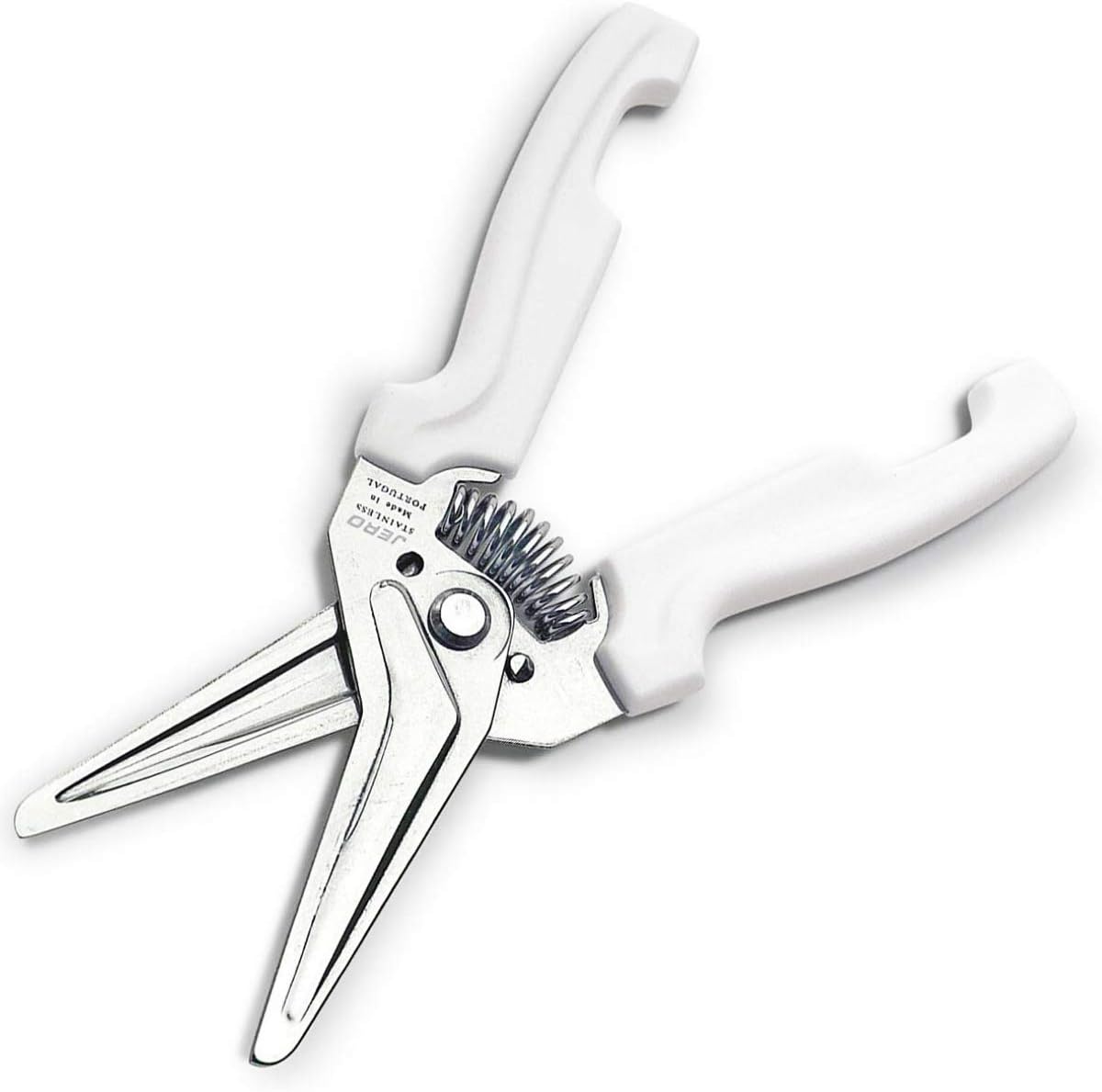 JERO Spring Assisted Kitchen Shears with Holder Durable Stainless Steel Scissors for Herbs, Kitchen Tasks, Floral Trimming, Crafting Made in Portugal by Jero Knife Company JERO Spring Assisted Kitchen Shears with Holder Durable Stainless Steel Scissors for Herbs, Kitchen Tasks, Floral Trimming, Crafting Made in Portugal by Jero Knife Company