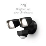 Ring Floodlight Wired  Motion-activated floodlight, bright LEDs, works with Amazon Sidewalk, Black