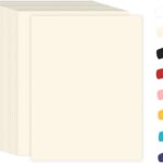 100 Sheets Cream Cardstock 8.5 x 11 Off White Card Stock,Goefun 65lb Ivory Paper Printer Paper for Cards Making, Office Printing, Wedding