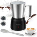 Secura 17oz Detachable Milk Frother and Steamer, Stainless Steel Electric Hot/Cold Foam Maker for Lattes, Cappuccinos & Hot Chocolate, Upgraded 2-in-1 Whisks, Non-Stick & Teflon-Free Design