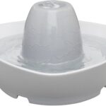 PetSafe Ceramic Pet Fountain  for Cats and Small Dogs  60 Oz Water Capacity  Whisper-Quiet Water Flow  Great for Shy or Timid Pets  Fresh, Filtered Water