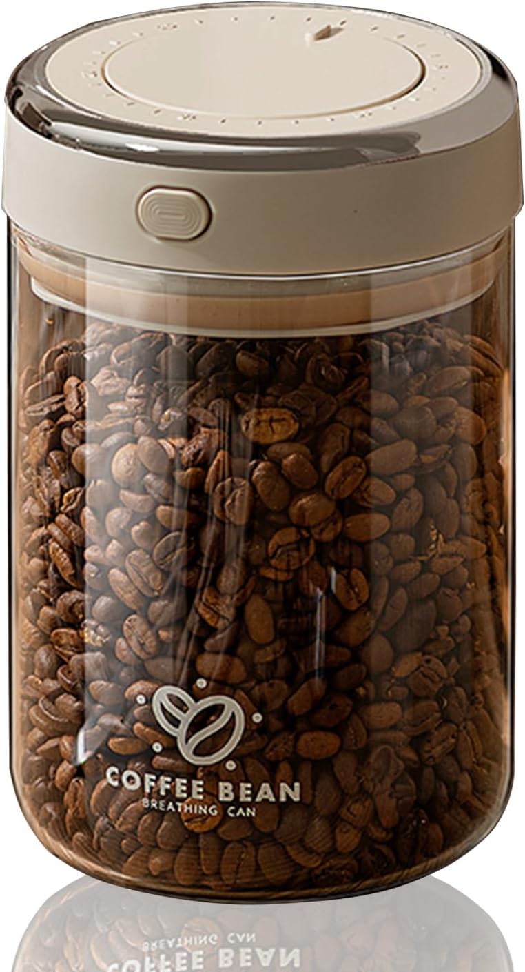 Coffee Bean Storage Container with One-way Valve Airtight Lid Date Tracker for Coffee and More Food Fresh and Storage, Clear Borosilicate Glass Coffee Canister(13OZ) Coffee Bean Storage Container with One-way Valve Airtight Lid Date Tracker for Coffee and More Food Fresh and Storage, Clear Borosilicate Glass Coffee Canister(13OZ)