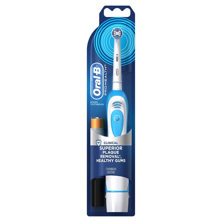 Oral-B Pro 100 Precision Clean, Battery Powered Electric Toothbrush, Blue and White