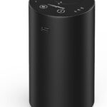 Waterless Essential Oil Diffuser, Rechargeable Scent Diffusers with 3 Mist Levels & Timers, Portable Aromatherapy Diffuser for Home Car Room Studio Office, Black Metal