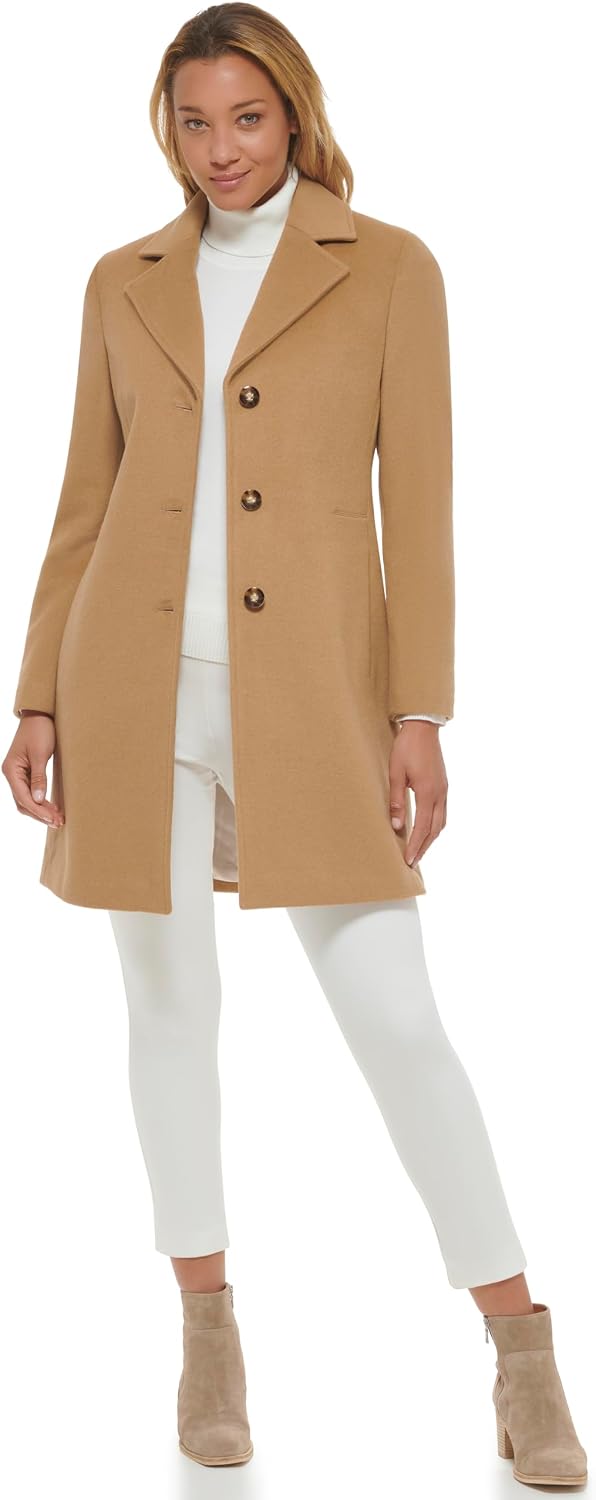 Calvin Klein womens Classic Wool Blend Coat Calvin Klein womens Classic Wool Blend Coat