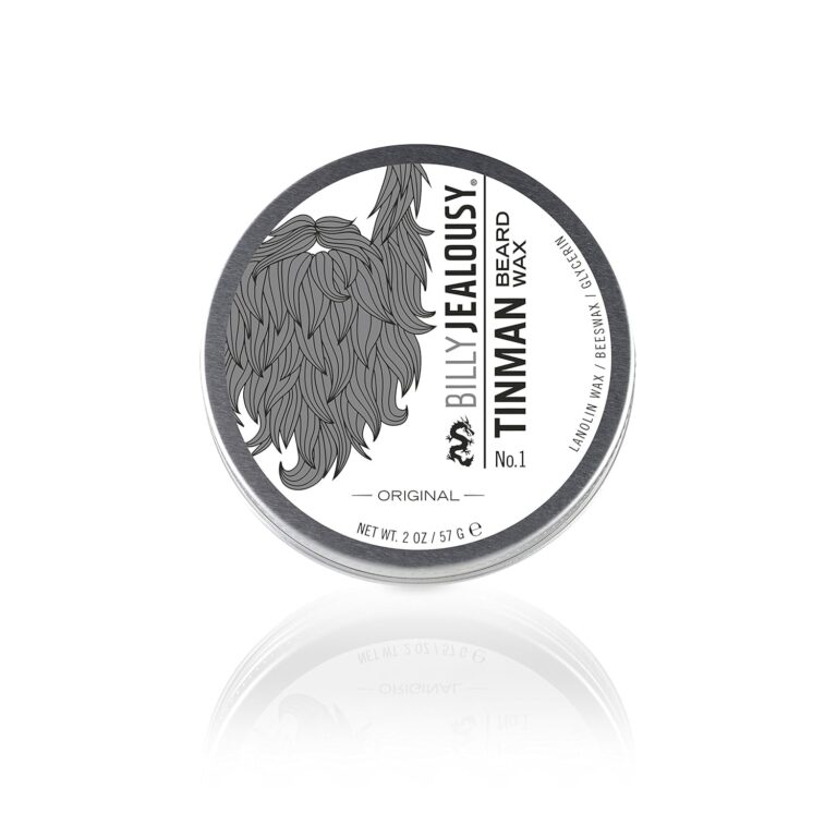 Billy Jealousy Tinman Beard Wax with Light Hold & Matte Finish, Nourishing Beard Care Product Formulated with Natural Beeswax & Glycerin for Soft, Tamed Facial Hair, 2 Oz