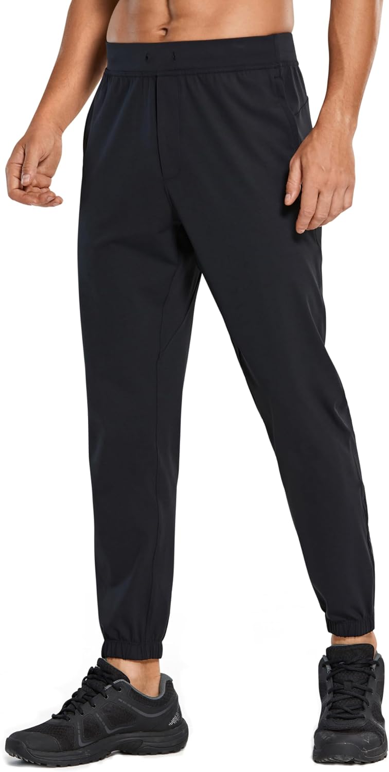 CRZ YOGA 4-Way Stretch Athletic Joggers for Men 28" - Track Golf Gym Workout Hiking Pants with Pockets CRZ YOGA 4-Way Stretch Athletic Joggers for Men 28" - Track Golf Gym Workout Hiking Pants with Pockets