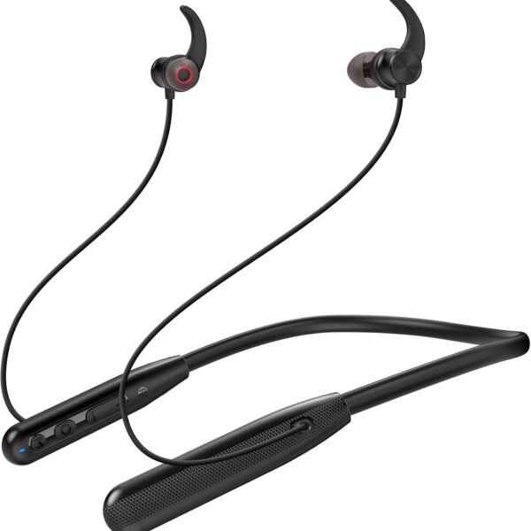 Rythflo Neckband Bluetooth Headphones, ENC IPX7 Sweatproof Sport Earbuds with AI-Enhanced Mic Vibration Call Alert, 50H Playtime Deep Bass Wireless Waterproof Earphones for Work Running Workout Gym