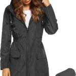 Lomon Women Waterproof Lightweight Rain Jacket Active Outdoor Hooded Raincoat
