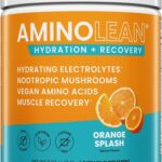 AminoLean Hydration + Amino Acids Recovery System  BCAA + Electrolytes Powder for Post Workout & Morning Recovery, Vegan, Sugar Free, 30 Serv