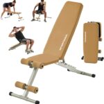 SPORTSOUL 880LB Weight Bench for Home Gym, 8-Position Backrest Adjustable Workout Bench for Strength Training  Incline Decline Flat, Foldable & Compact for Small Space Apartment Room Garage