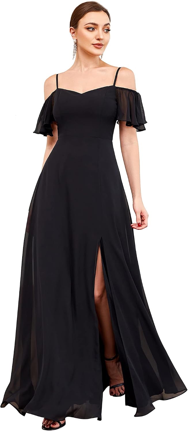 Ever-Pretty Women's Formal Dresses Off Shoulder Short Sleeve Split A-Line Floor Length Bridesmaid Dresses 0237 Ever-Pretty Women's Formal Dresses Off Shoulder Short Sleeve Split A-Line Floor Length Bridesmaid Dresses 0237