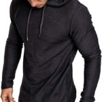 Lexiart Mens Fashion Athletic Hoodies Sport Sweatshirt Solid Color Fleece Pullover