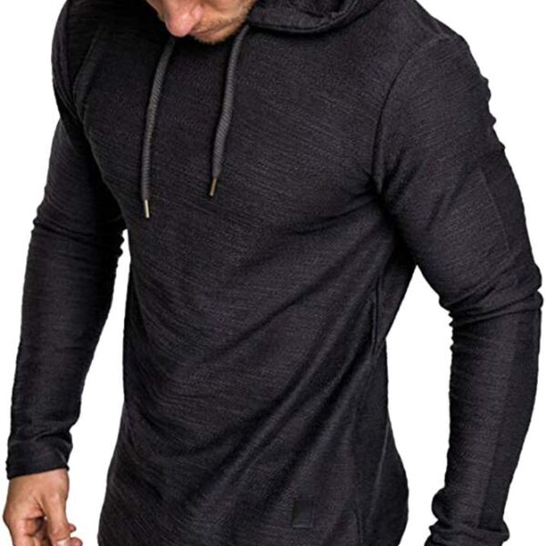 Lexiart Mens Fashion Athletic Hoodies Sport Sweatshirt Solid Color Fleece Pullover