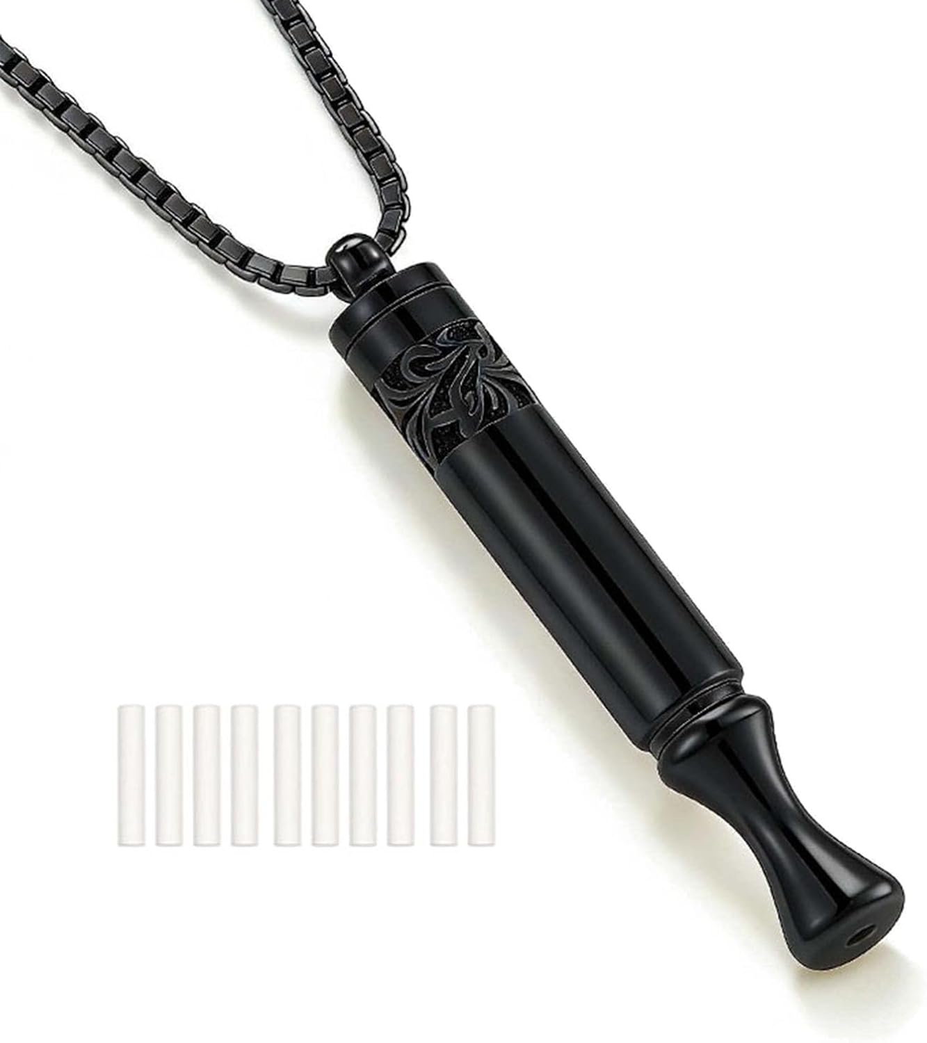 Stainless Steel Mindfulness Breathing Necklace & Essential Oil Diffuser for Women Men 2-in-1 Breathe Free Necklace Tool for Inner Balance, Relaxation and Meditation Stainless Steel Mindfulness Breathing Necklace & Essential Oil Diffuser for Women Men 2-in-1 Breathe Free Necklace Tool for Inner Balance, Relaxation and Meditation