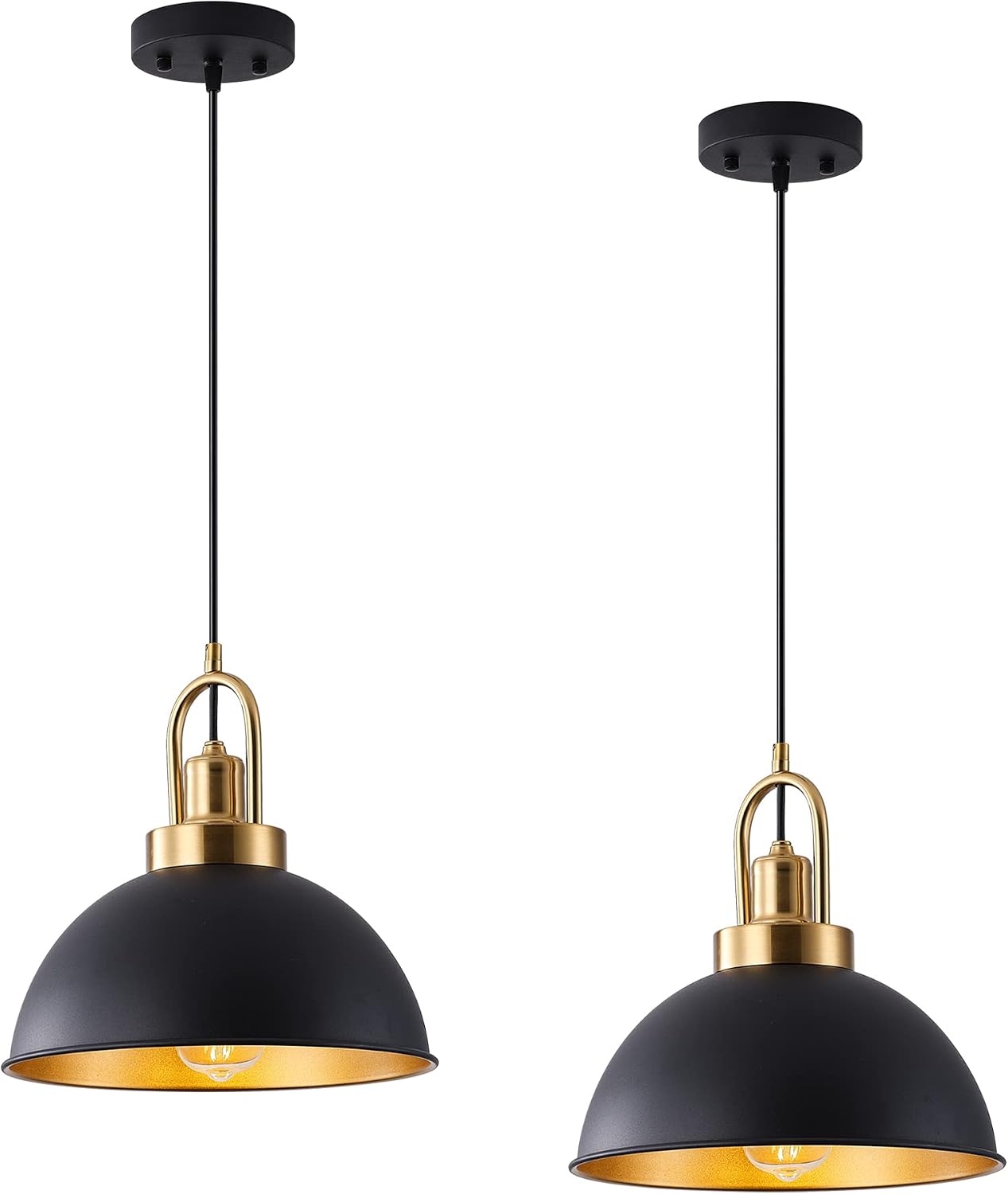 Matte Black Farmhouse Pendant Light, Adjustable Height, Vintage Hanging Industrial Ceiling Lights Fixture for Kitchen Island Hallway Dining Room 2 Pack Matte Black Farmhouse Pendant Light, Adjustable Height, Vintage Hanging Industrial Ceiling Lights Fixture for Kitchen Island Hallway Dining Room 2 Pack