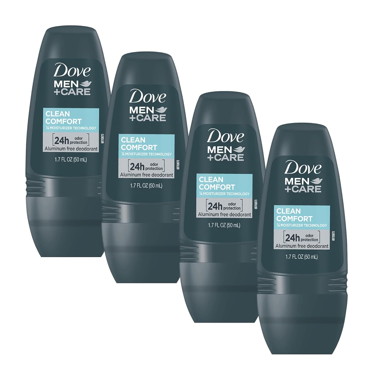 Dove Men+Care Clean Comfort Roll on Deodorant, Aluminum Free, For All Day Underarm Odor Protection, 4-Pack, 1.7 Fl Oz Each, 4 Bottles Dove Men+Care Clean Comfort Roll on Deodorant, Aluminum Free, For All Day Underarm Odor Protection, 4-Pack, 1.7 Fl Oz Each, 4 Bottles