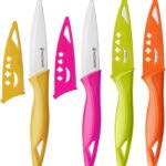 Magiware Paring Knife, 8PCS Paring Knife Set with Cover, Small Kitchen Vegetable Fruit Knives, 3.5 Inch Ultra Sharp PP Handle